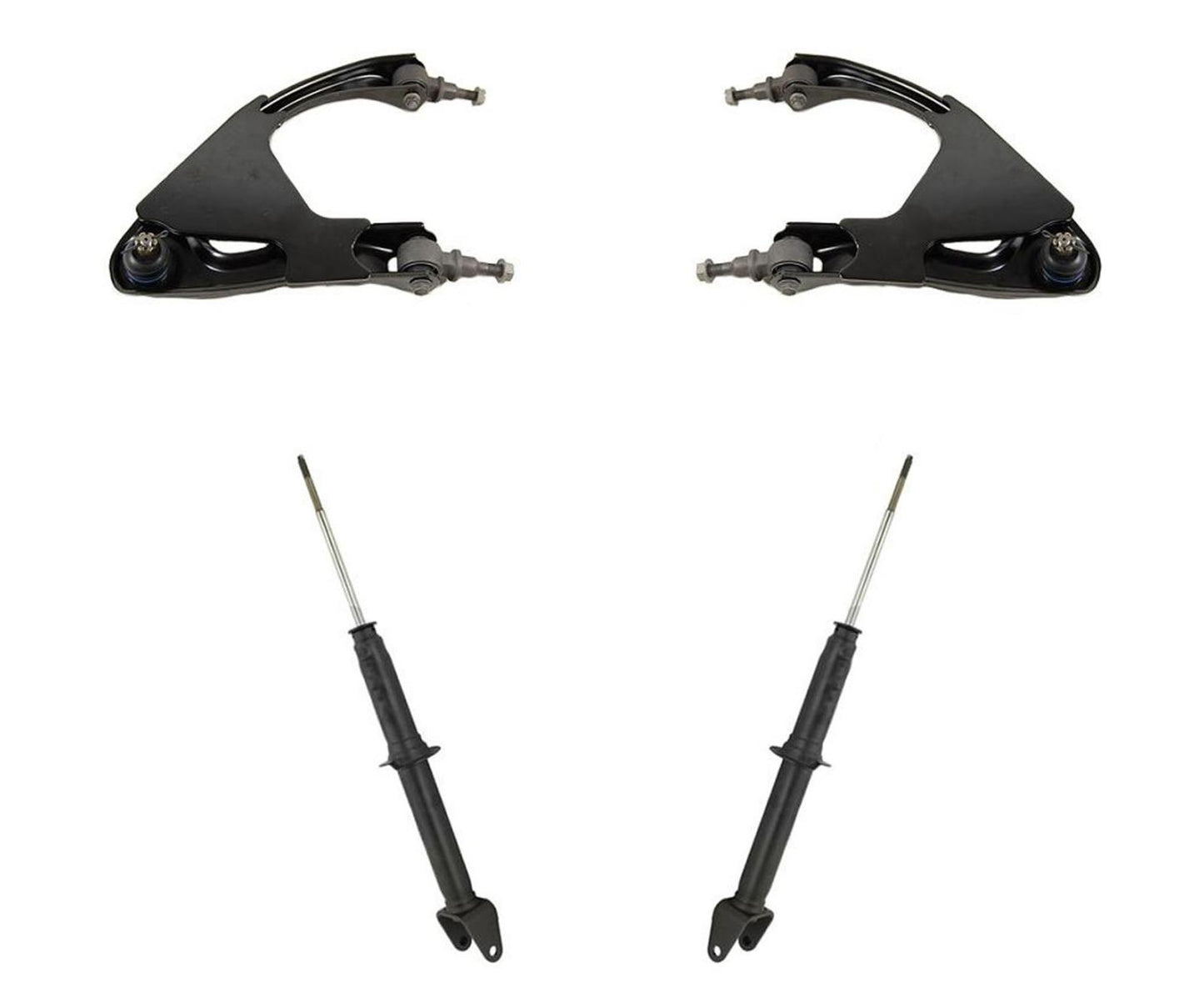 97-01 Prelude Brazos de control superiores traseros Amortiguadores traseros y soportes de choque Kit de 6 piezas