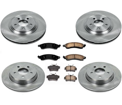 Nuevos rotores de freno de disco delantero y trasero y pastillas de cerámica para Ford Mustang Cobra 94-04.