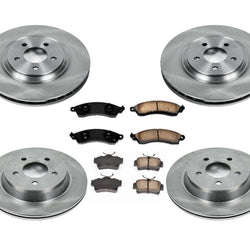Nuevos rotores de freno de disco delantero y trasero y pastillas de cerámica para Ford Mustang Cobra 94-04.