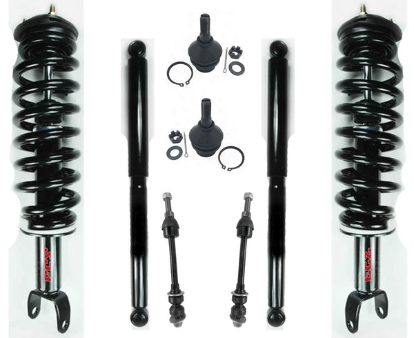 06-08 for Ram 1500 Pick Up 4 Wheel Dv 5 Stud Rim Spring Strut Lower Ball Jt 8Pc