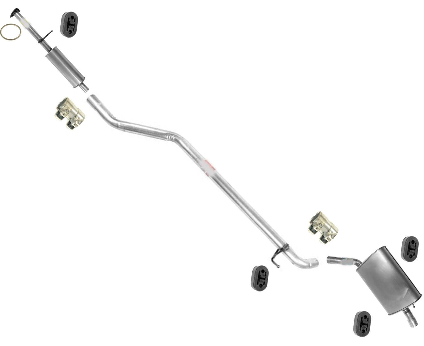 Tubo silenciador del sistema de escape para Honda Accord 2.4L 4 puertas Sedan automático 13-2017