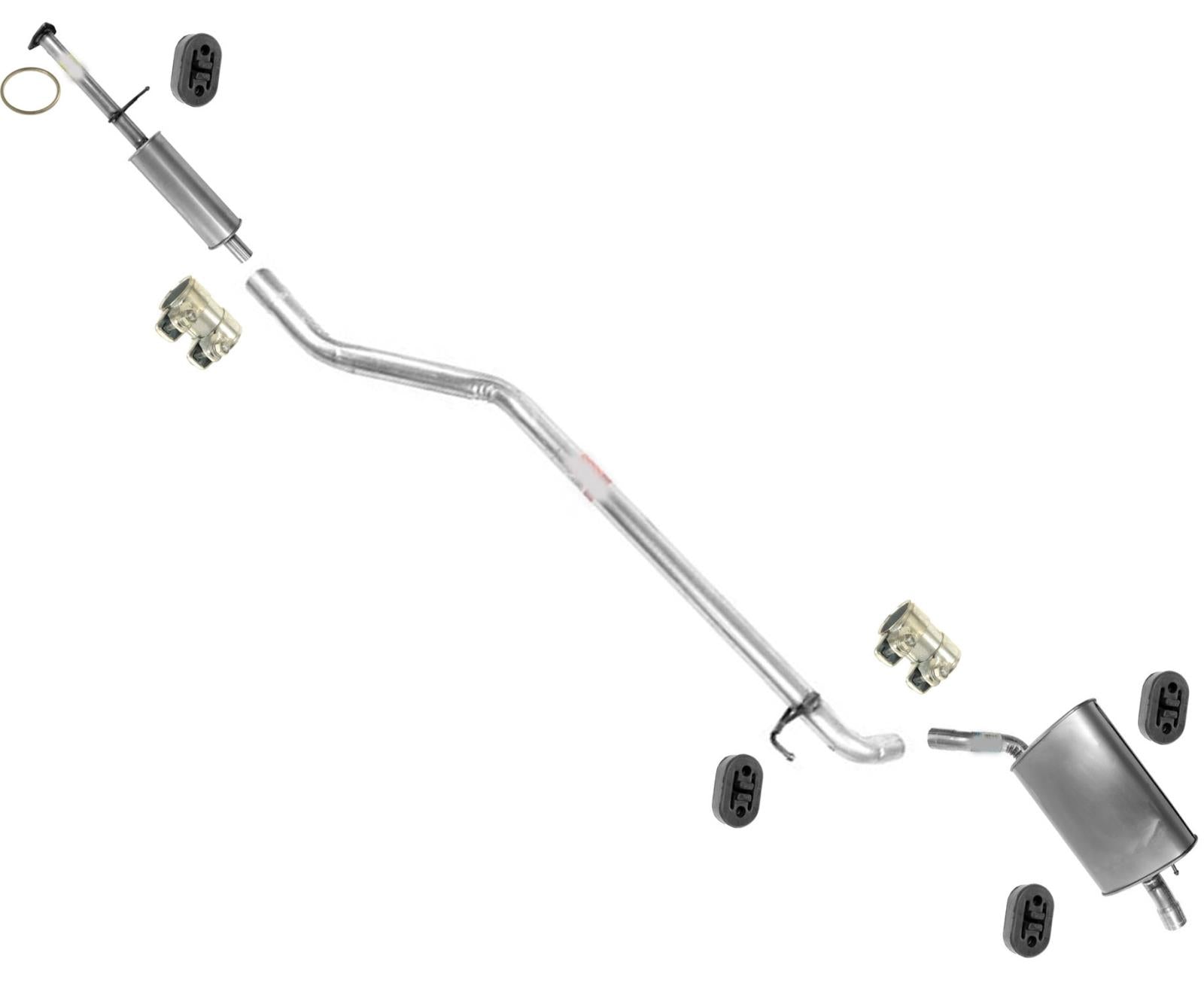 Tubo silenciador del sistema de escape para Honda Accord 2.4L 4 puertas Sedan automático 13-2017