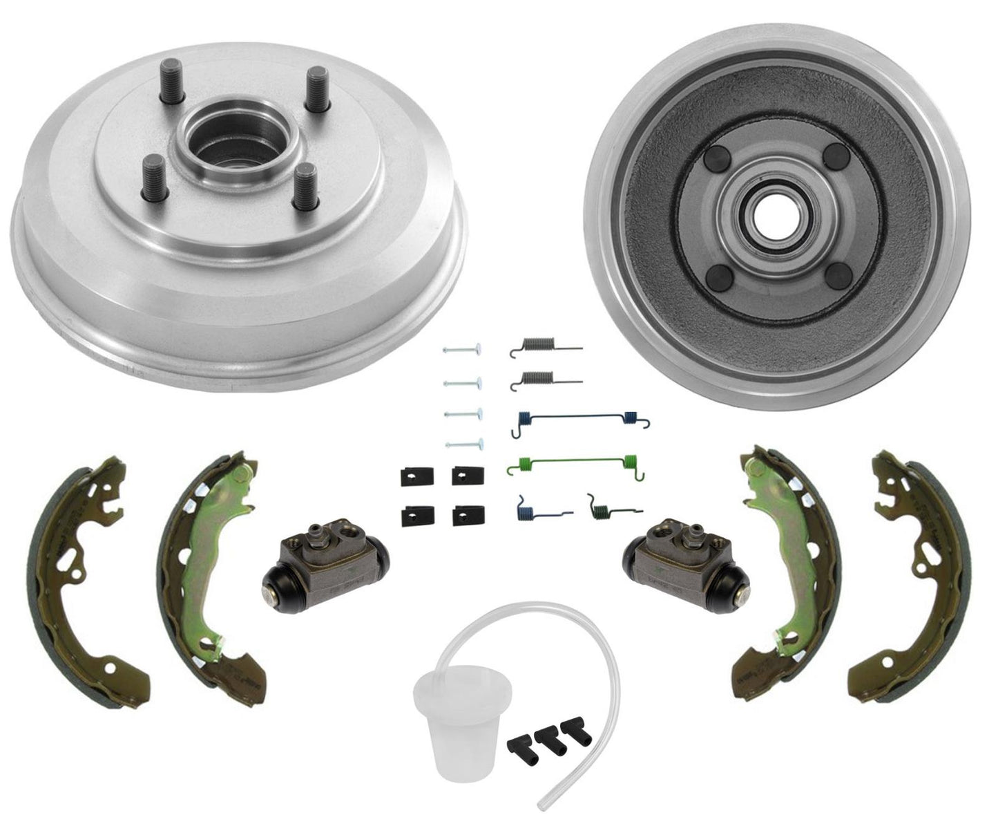 Rear Drums Wheel Bearings Brake Shoes & Hardware For Ford Focus 2000 2007 2008