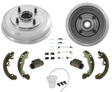 Tambores traseros Cojinetes de rueda Zapatas de freno y herrajes para Ford Focus 00-08 Kit de 7 piezas - Photo 1