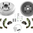 Rear Drums Wheel Bearings Brake Shoes and Hardware for Ford Focus 00-08 7pc Kit