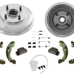 Rear Drums Wheel Bearings Brake Shoes and Hardware for Ford Focus 00-08 7pc Kit