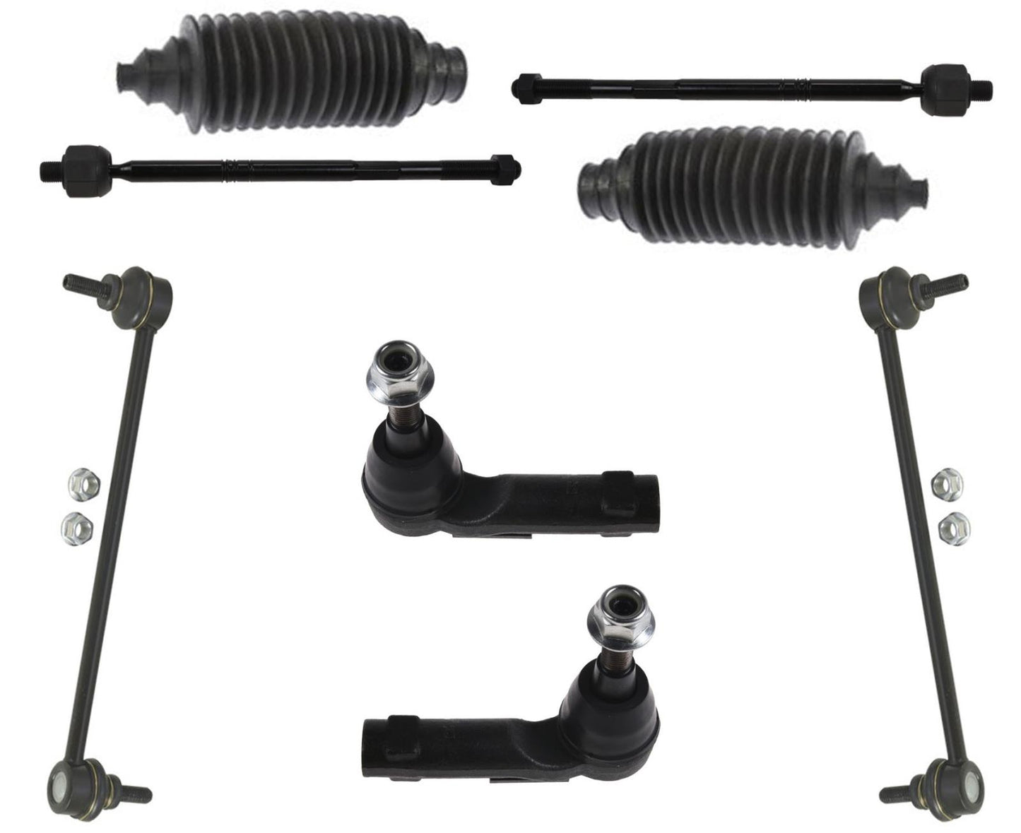 Tie Rod and Stabilizer Sway Bar Link Kit For 2013-2016 Dodge Dart