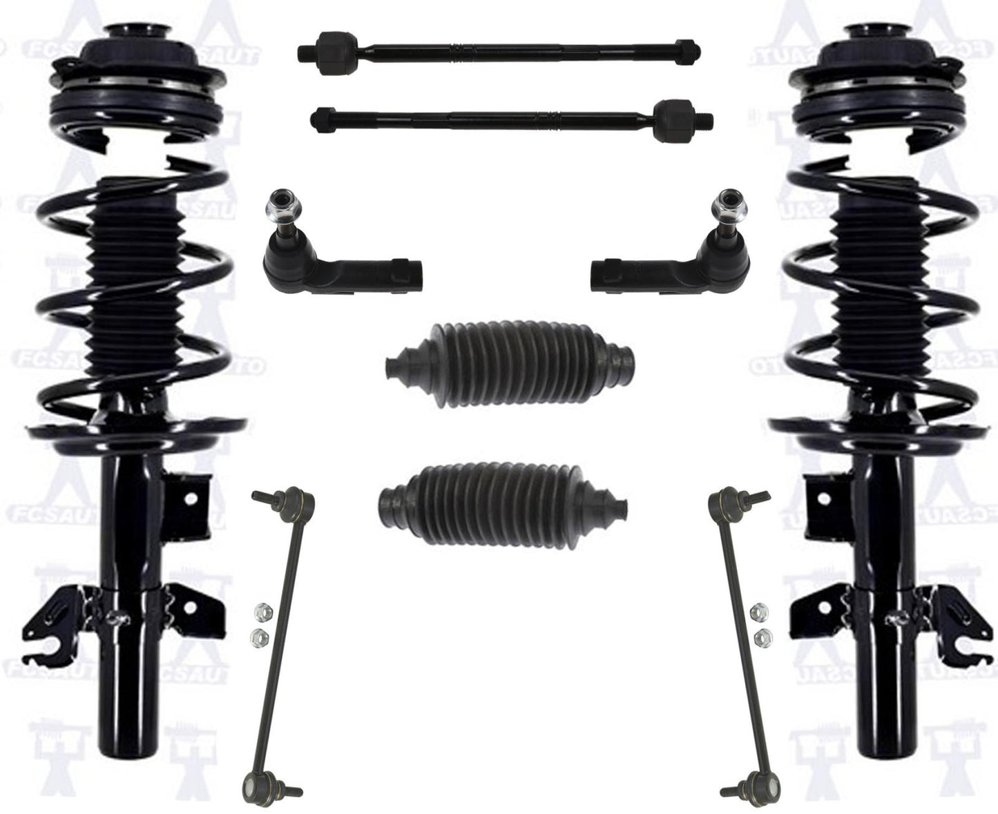 Puntales de resorte helicoidales completos delanteros para Dodge Dart SXT SE Aero 2013-2016 Kit de 10 piezas