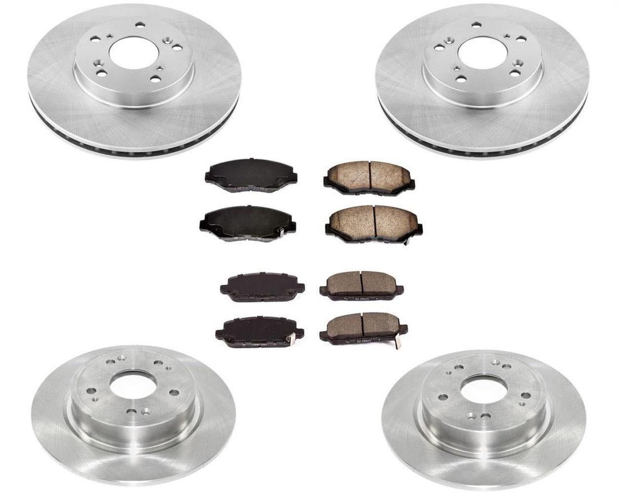 Rotores de disco delanteros y traseros Pastillas de freno de cerámica para Honda CRZ CR-Z 6pc Kit 2016