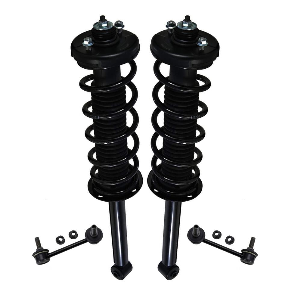 Rear Complete Spring Struts & Sway Bar Links For Acura TL 2004 2005 2006 07 2008
