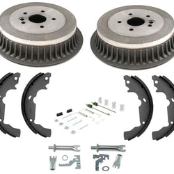 Rear Brake Drums Brake Shoes & Springs For Toyota Sienna 1998-2003 6pc Kit