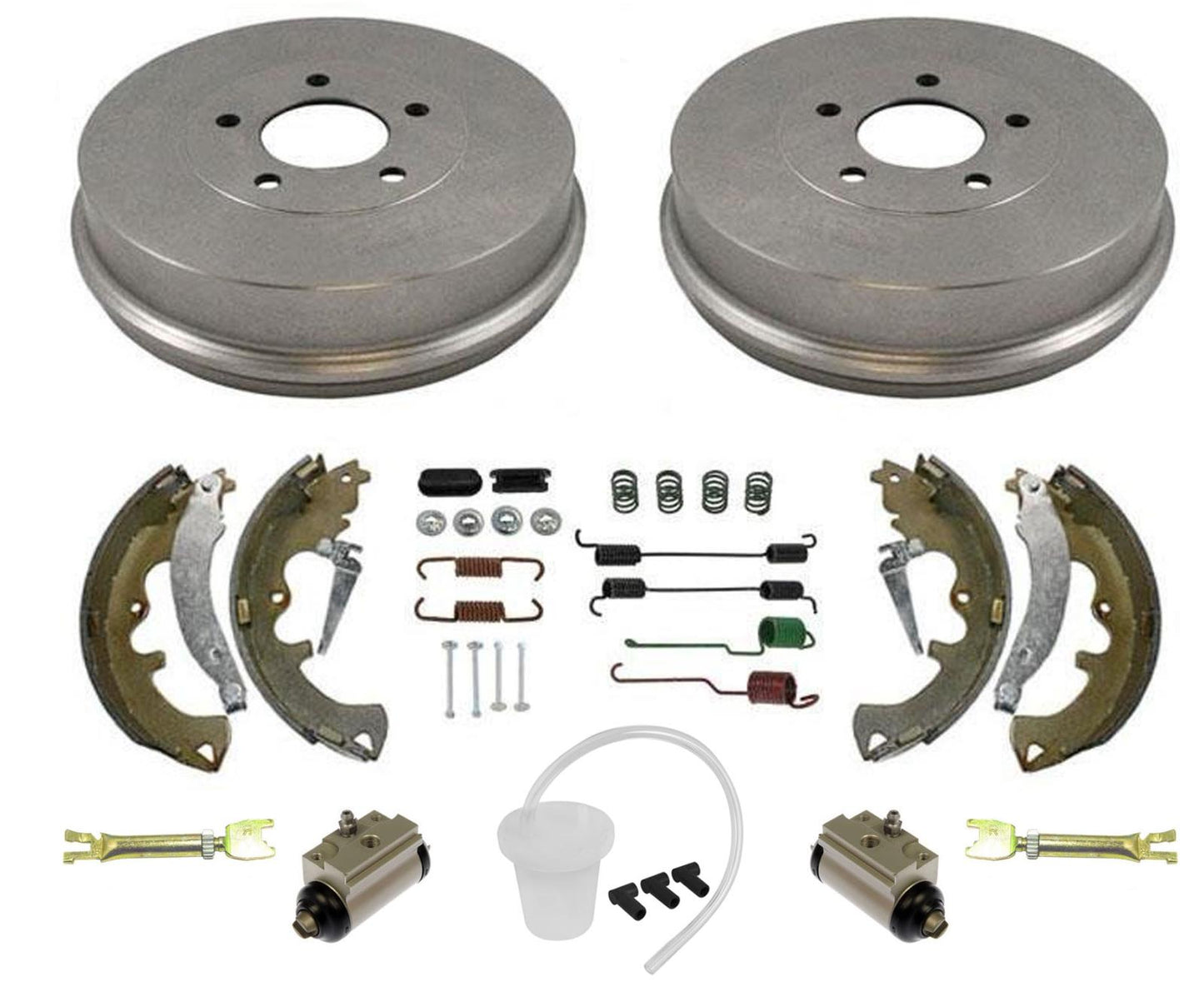Tambores de freno trasero, zapatas de freno y juego de resortes de freno para FORD ESCAPE 2008-2012, 9 piezas
