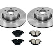 Rotores de freno de disco trasero Pastillas de cerámica traseras para BMW X3 3 piezas TRASERA 11-17