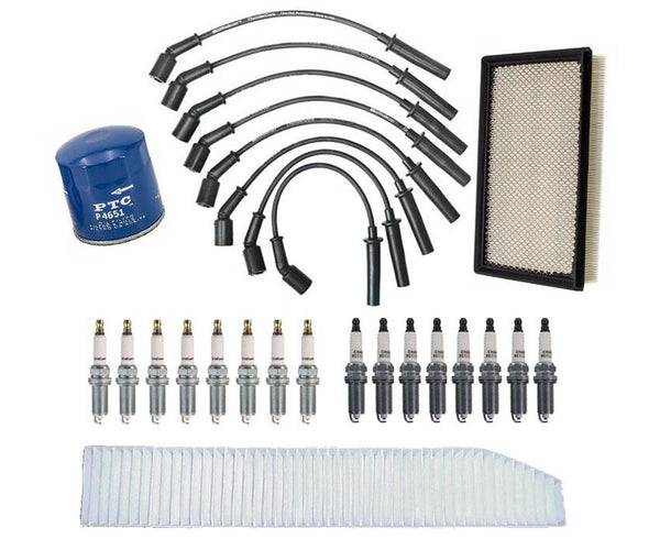 Ignition Wire Cabin Air Oil Filters Spark Plugs for Jeep Commander 4.7L 08-10