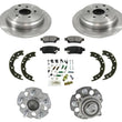 Rear Rotors Brake Pads Shoes Spring Kit Hub Bearings for Honda Odyssey 05-10