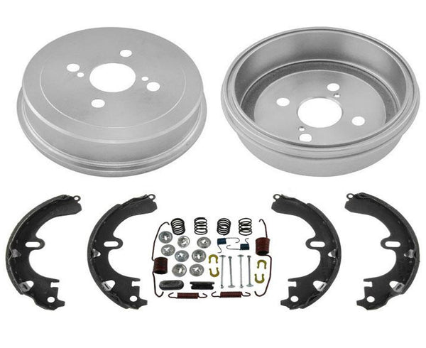 Tambores traseros, zapatas de freno traseras y kit de resorte de freno para GEO Prizm 1989-1992, kit de 4 piezas