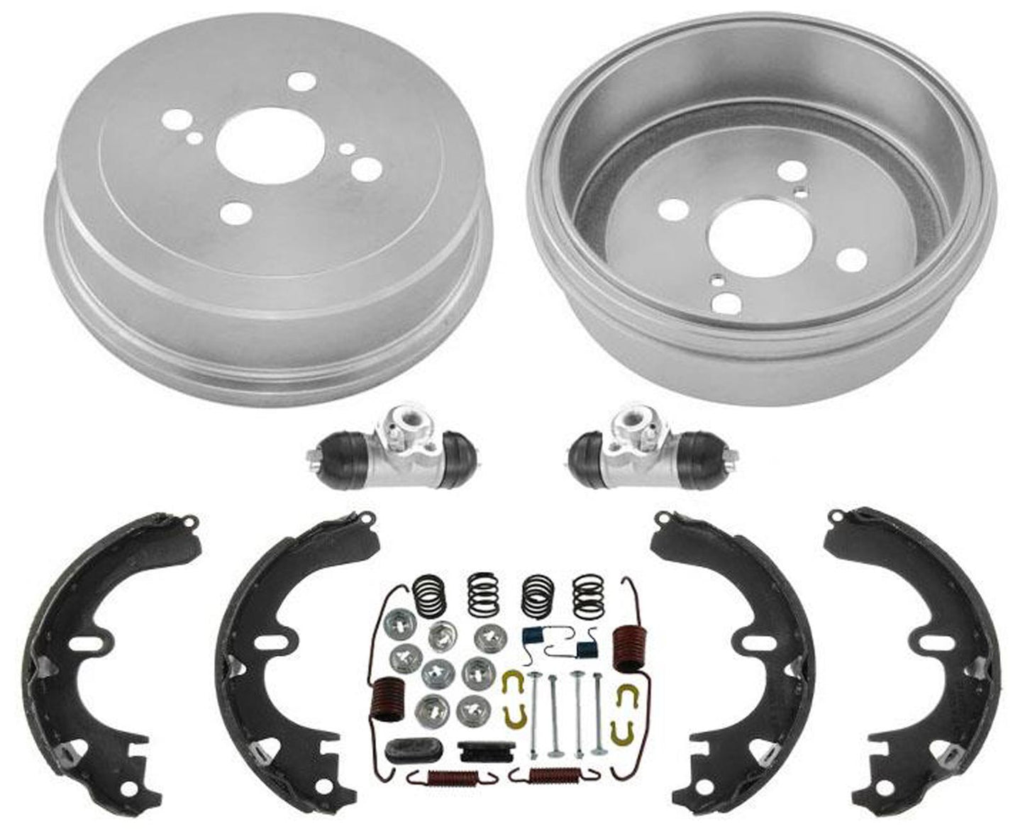 R Drums Shoes Sprs 88-92 For Toyota Corolla 4-Door Front Wheel Drive 6pc Kit - Photo 1