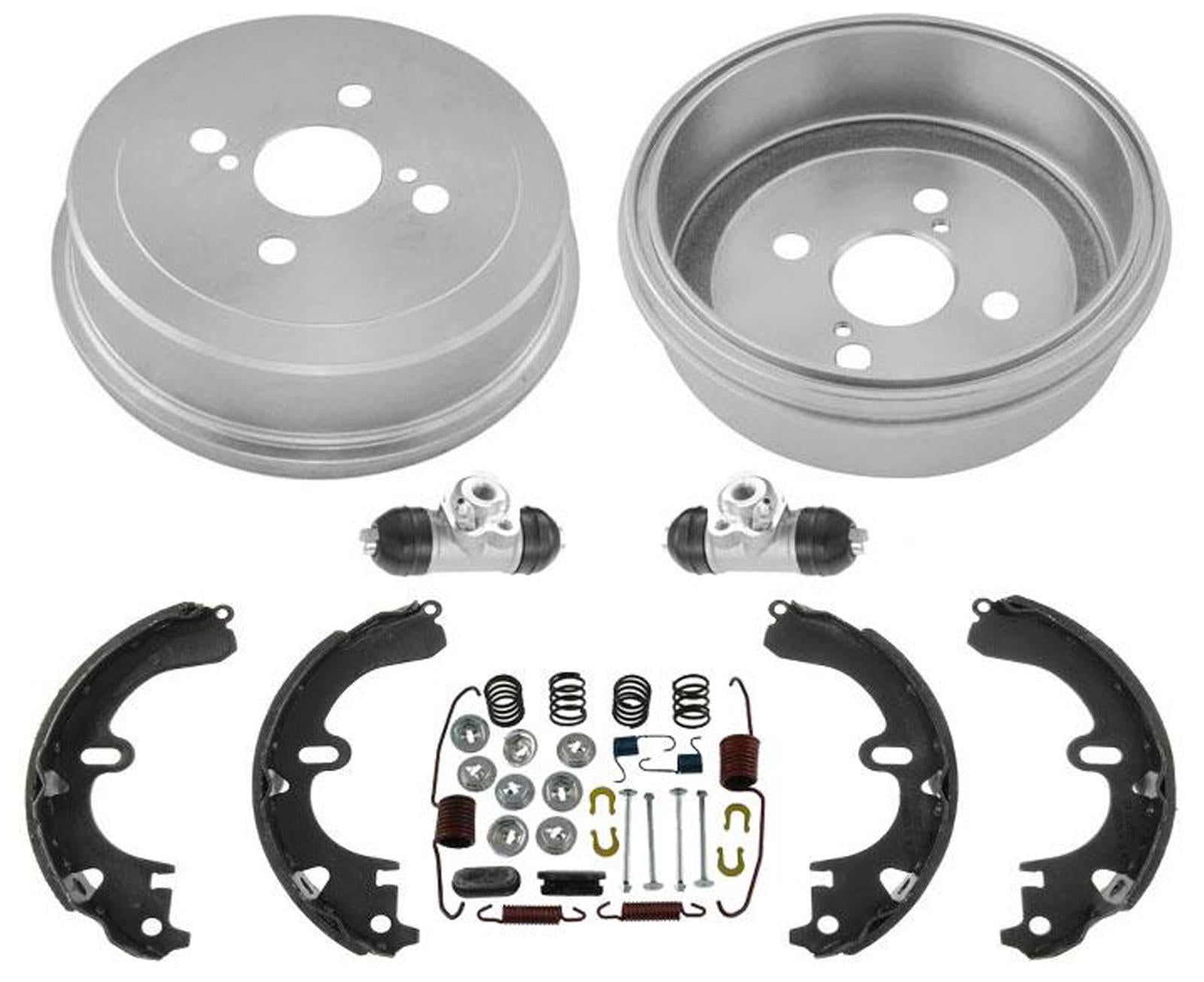 R Drums Shoes Sprs 88-92 For Toyota Corolla 4-Door Front Wheel Drive 6pc Kit