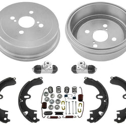 Tambores traseros, zapatas y resortes 88-92 Toyota Corolla 4 puertas con tracción delantera, kit de 6 piezas