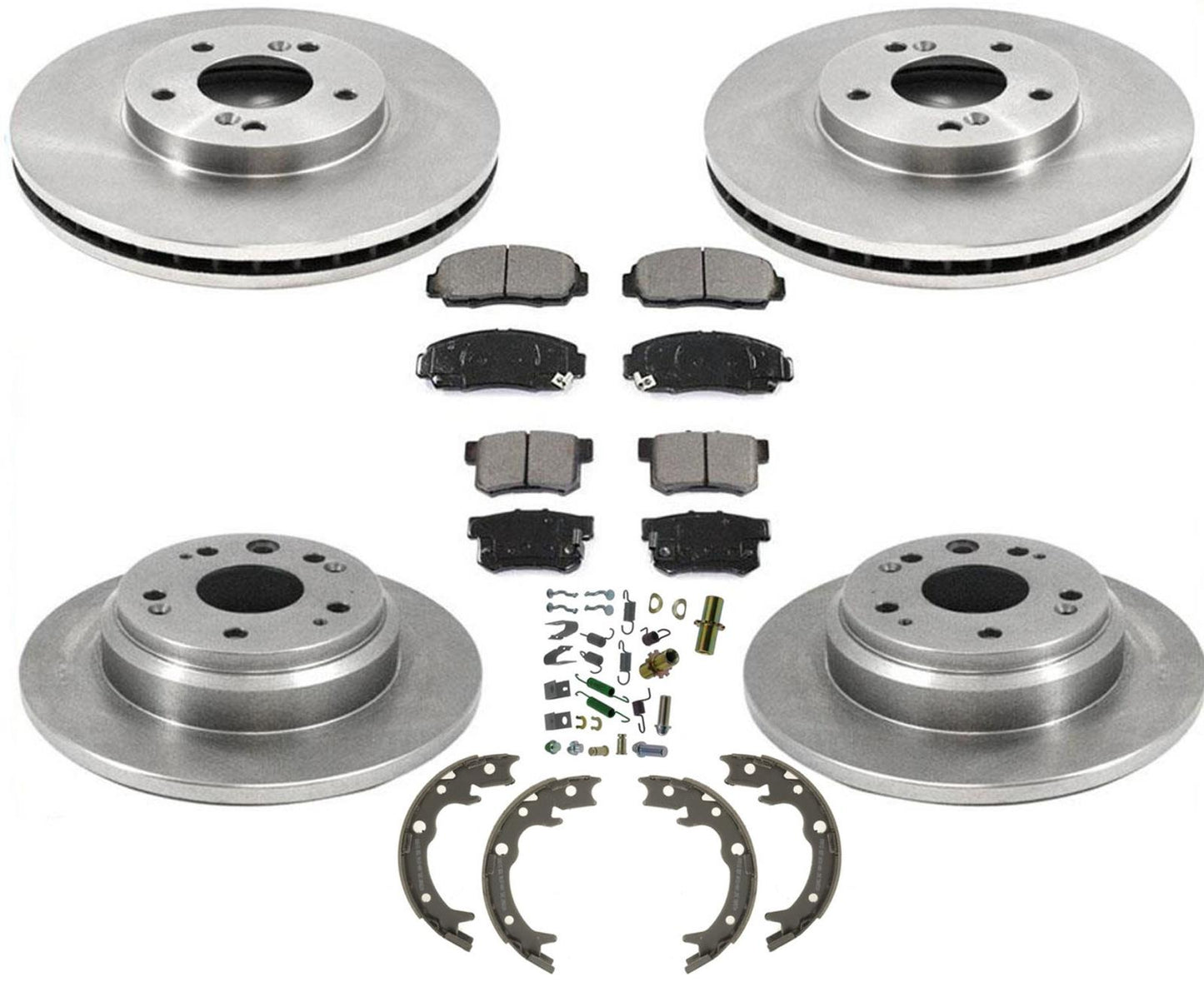 Front & Rear Rotors Ceramic Brake Pads for Acura 3.5RL 2002-2004 8pc Kit