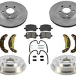 Fits For 09-11 HHR With Front Disc Rotors & 5 Lug Drums W Ceramic Pads Shoes 7pc