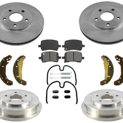 Fits For 09-11 HHR With Front Disc Rotors & 5 Lug Drums W Ceramic Pads Shoes 7pc