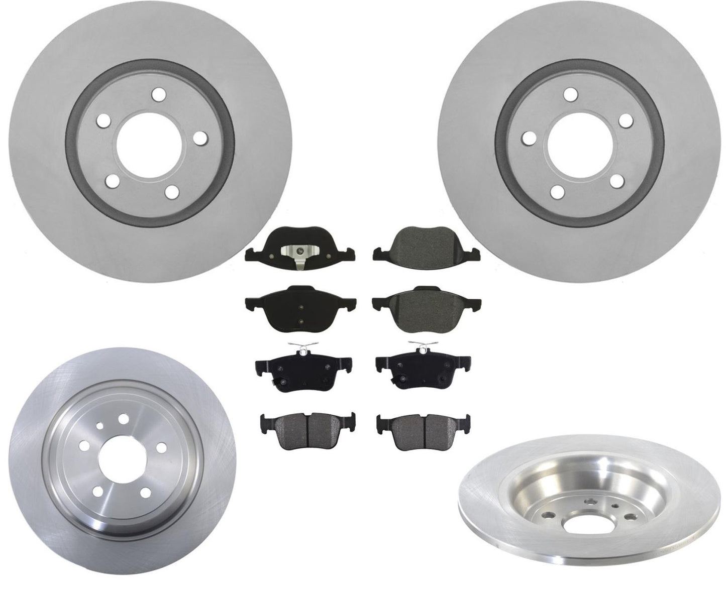 Disc Rotors Ceramic Pads for 2017-2019 Front Wheel Drive 1.5L Turbo Ford Escape