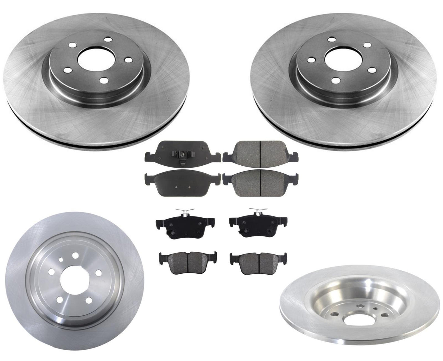 Disc Rotors Ceramic Pads for 2017-2019 All Wheel Drive 2.0L Turbo Ford Escape