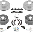 Front Disc Rotors Brake Pads & Rear Brake Drums & Shoes 01-06 Jeep Wrangler 12pc