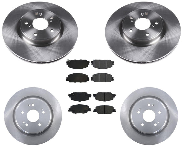 Front & Rear Disc Brake Rotors & Ceramic Pads Fits For 2017-2021 Honda CRV CR-V