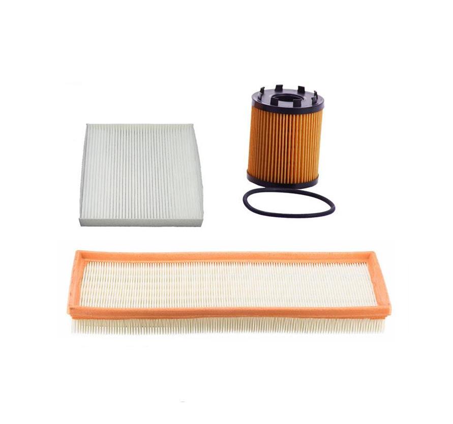 Engine Air Filter Cabin Filter Oil Filter for 12-17 NON Turbo Fiat 500 1.4L 3p