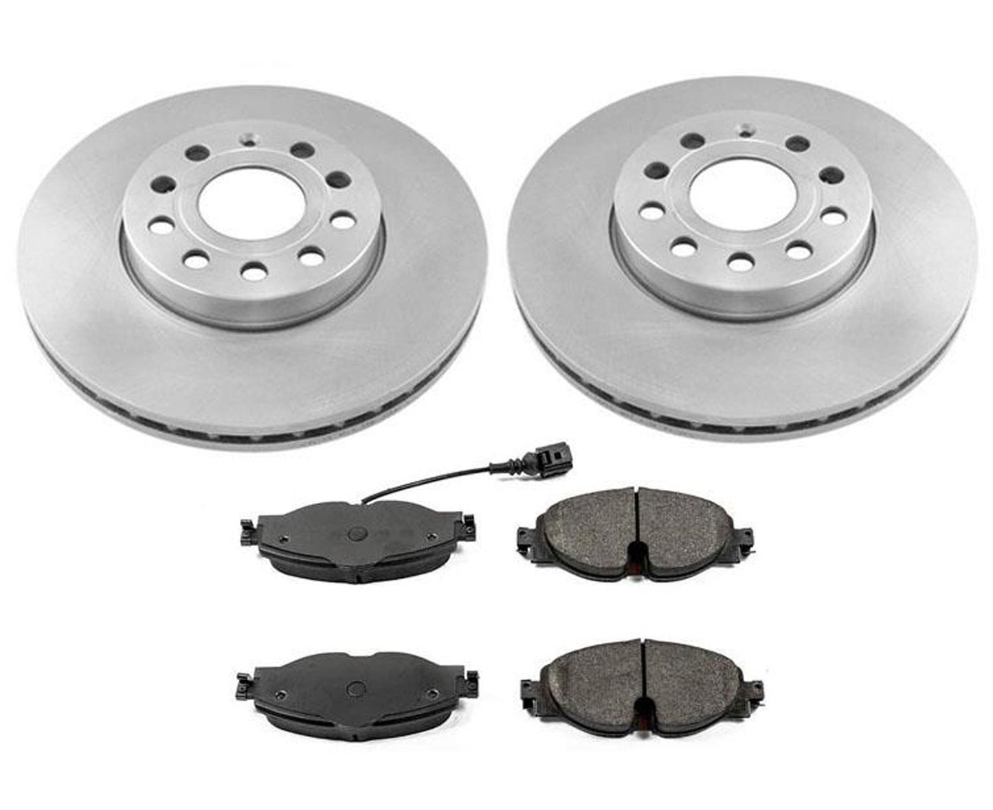 Rotors Ceramic Brake Pads for 2015-2018 Volkswagen Golf 1.8L- 288MM Front Rotors