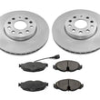 Rotors Ceramic Brake Pads for 2015-2018 Volkswagen Golf 1.8L- 288MM Front Rotors