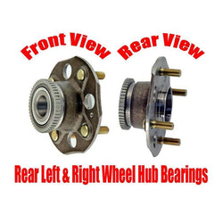 2 Rear Wheel Hub Bearings for Honda Accord 2.3L w Rear Disc Brakes 98-02