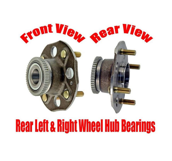 2 Rear Wheel Hub Bearings for Honda Accord 2.3L w Rear Disc Brakes 98-02