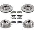 Front & Rear Brake Rotors & Ceramic Brake Pads 6Pc for Hyundai Santa Fe 07-09