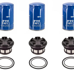 For 99-03 Ford F250 SUPER 7.3L Diesel Turbo Fuel Filter With Cap Oil Filters 6pc