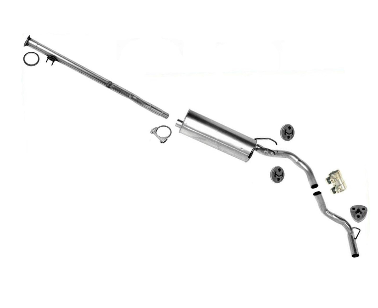 Fits 95-99 Tacoma Ext Cab 2.7L 00 Federal Emission Muffler Exhaust Pipe System