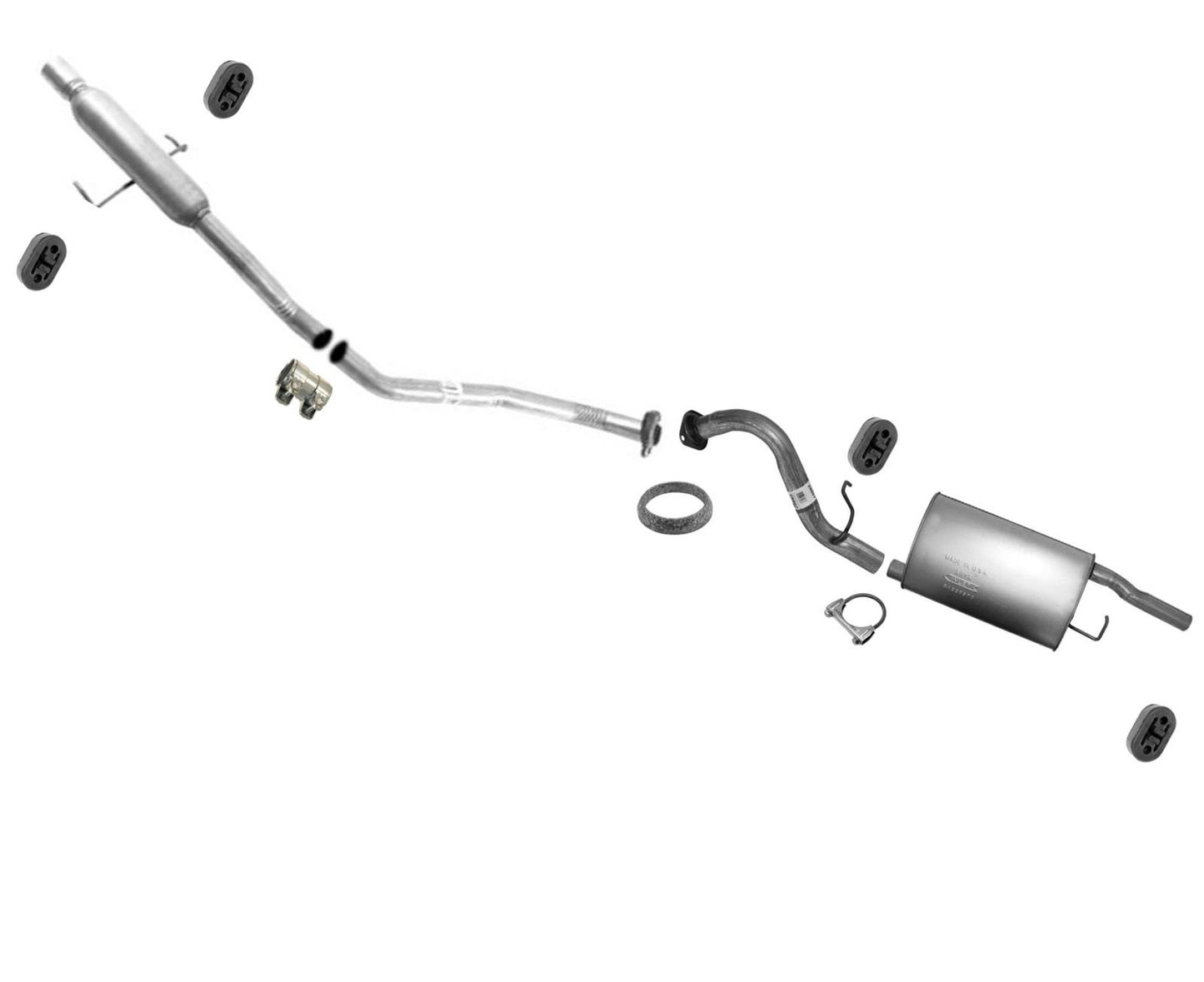 Extension Pipe & Muffler Exhaust System For Toyota Corolla XRS 2.4L 2009-2010