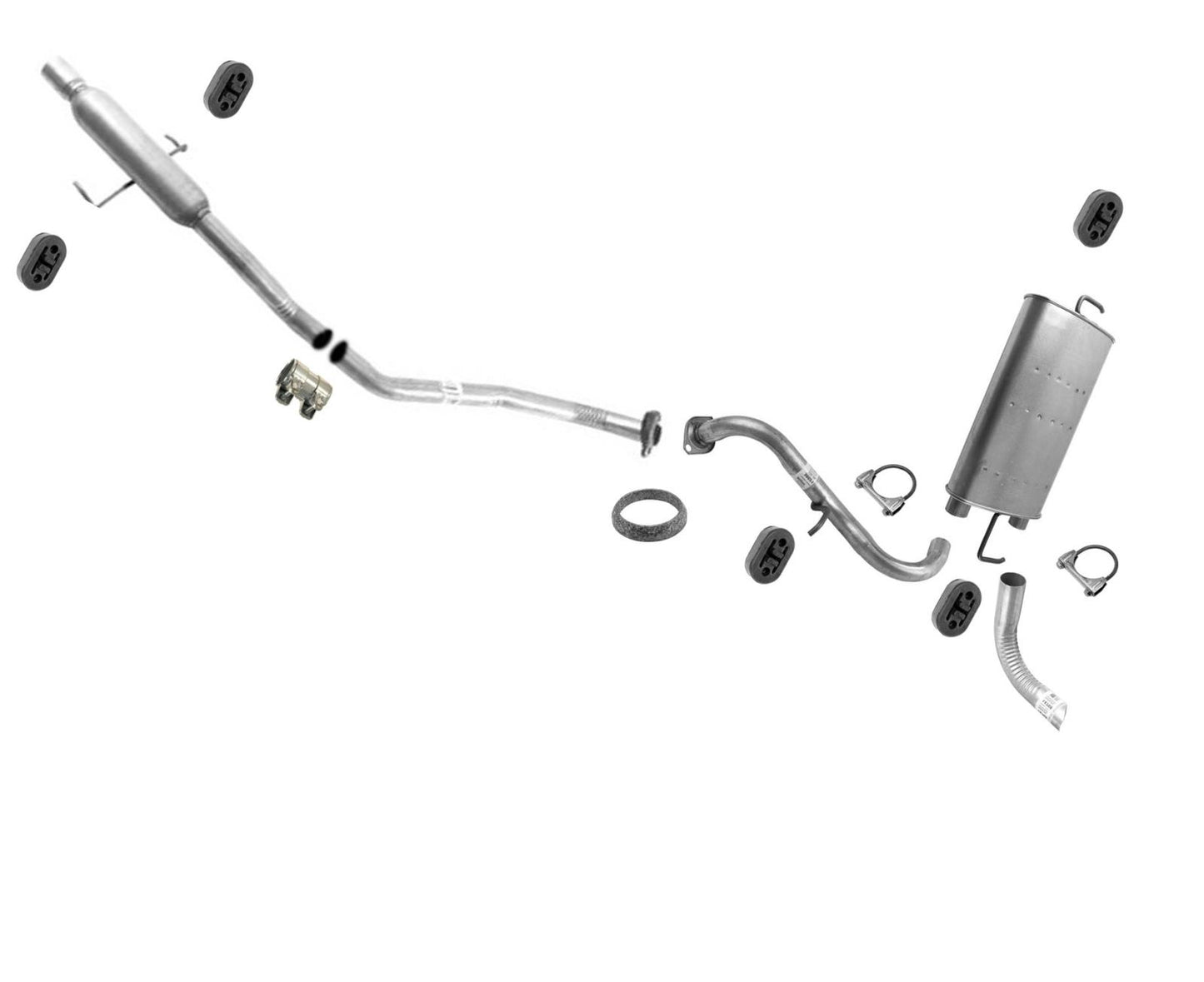 Extension Pipe & Muffler Exhaust System Front Wheel Drive 2009-2013 Matrix 1.8L