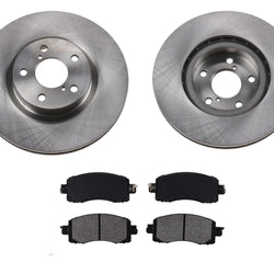 Disc Rotors Ceramic Pads Fits For Standard 277MM Rotors 17-21 Subaru Impreza 3pc