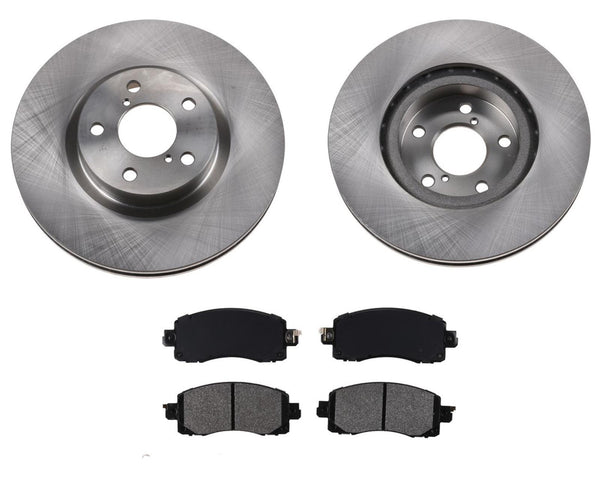 Disc Rotors Ceramic Pads Fits For Standard 277MM Rotors 17-21 Subaru Impreza 3pc