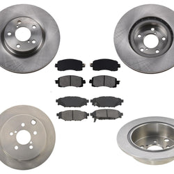 Disc Rotors Ceramic Pads Fits For Standard 277MM Rotors 17-21 Subaru Impreza 6pc