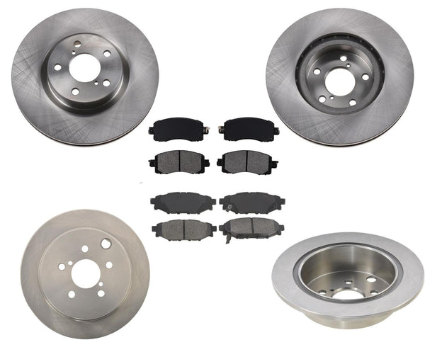 Disc Rotors Ceramic Pads Fits For Standard 277MM Rotors 17-21 Subaru Impreza 6pc