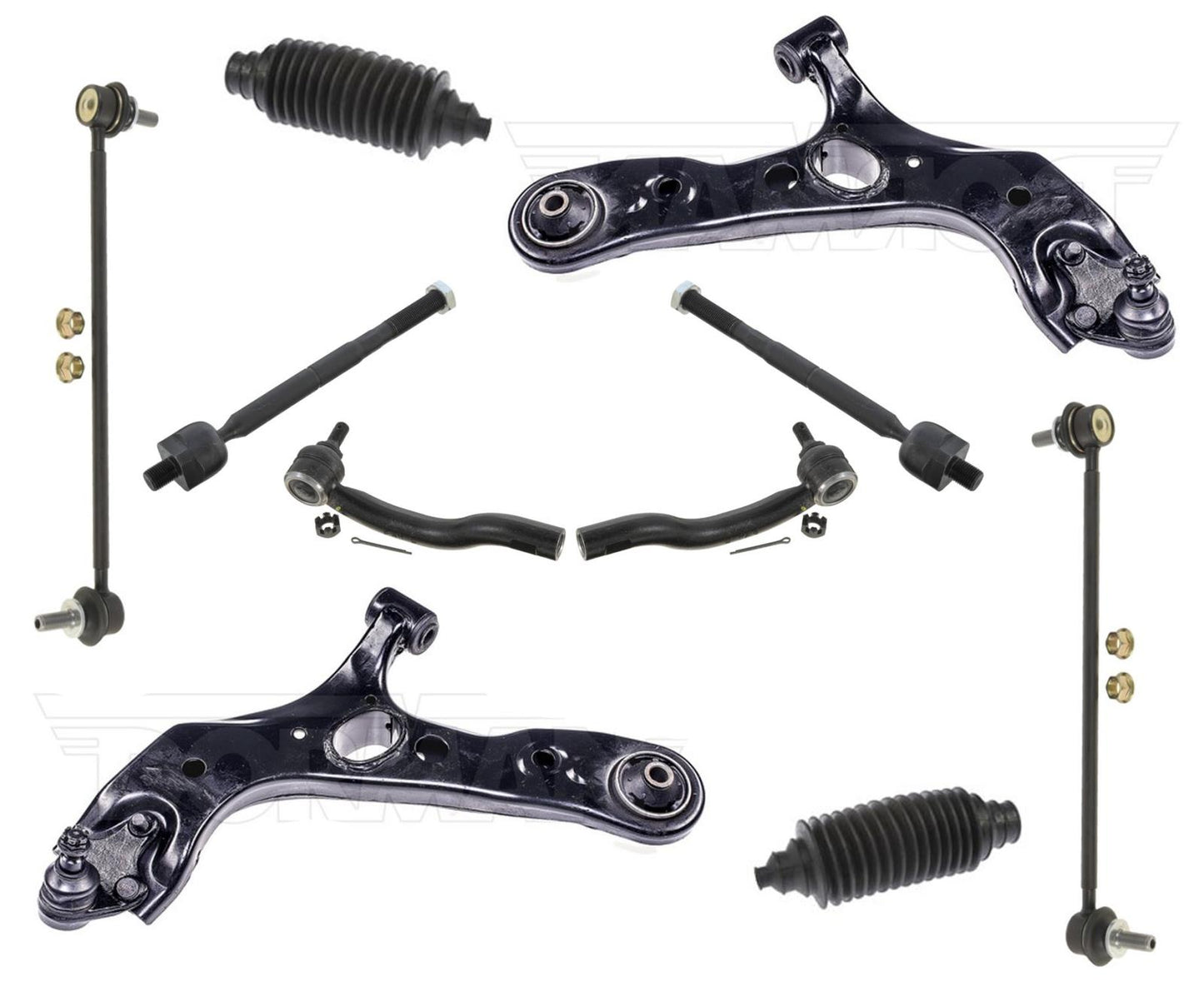 Se adapta a 06-18 Toyota Rav4 brazos de control delanteros rótulas varillas de amarre barra estabilizadora 10 piezas