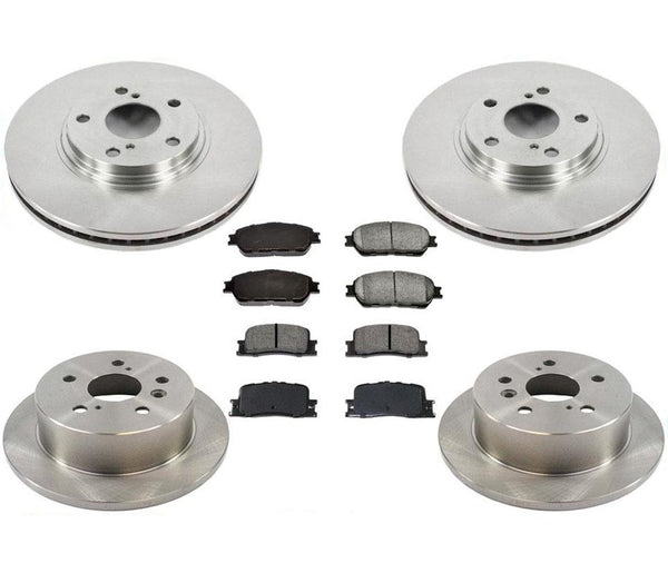 For 2004 2005 2006 Lexus ES330 Front & Rear Brake Rotors and Ceramic Pads