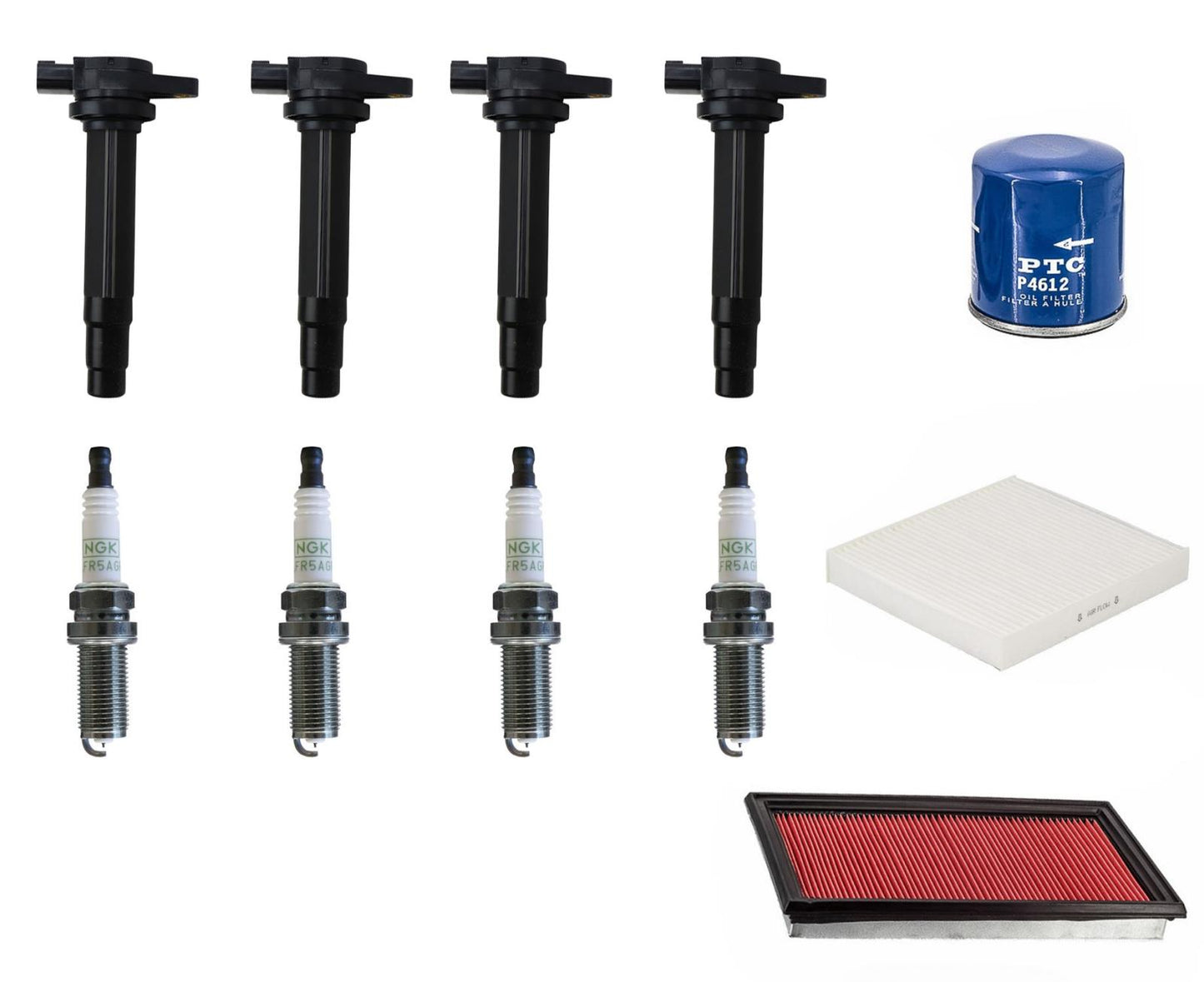 Direct Ignition Coils Spark Plugs Filters Tune Up For 00-01 Nissan Sentra 1.8L