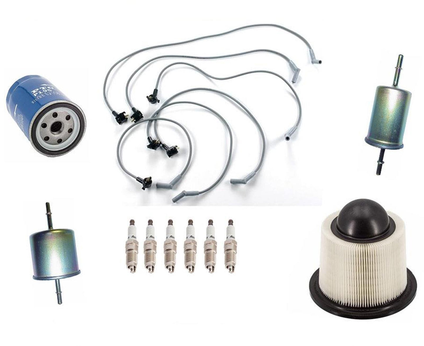 Spark Plug Wires Plugs Air Oil Gas Filter PCV For Ford F-150 V6 4.2L 1998-2000 - Photo 1