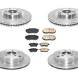 Front & Rear Rotors Ceramic Pads for 07-10 All Wheel Drive Ford Edge AWD 07-10