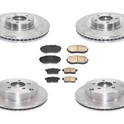Front & Rear Rotors Ceramic Pads for 07-10 All Wheel Drive Ford Edge AWD 07-10